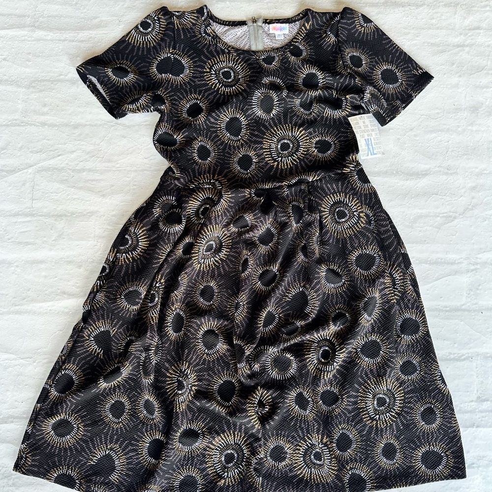 LuLaRoe Amelia Dress Ombré Dipped HTF Rare XL